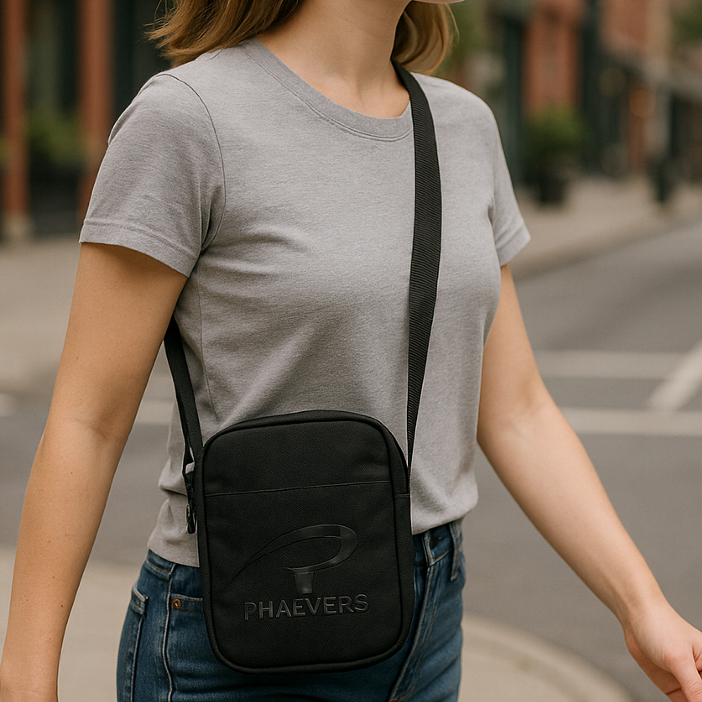 PHAEVERS Vault Crossbody - Odor-Resistant Travel Bag with Combo Lock, 9x7x3 in – Black, Orange, Maroon, Olive and Purple