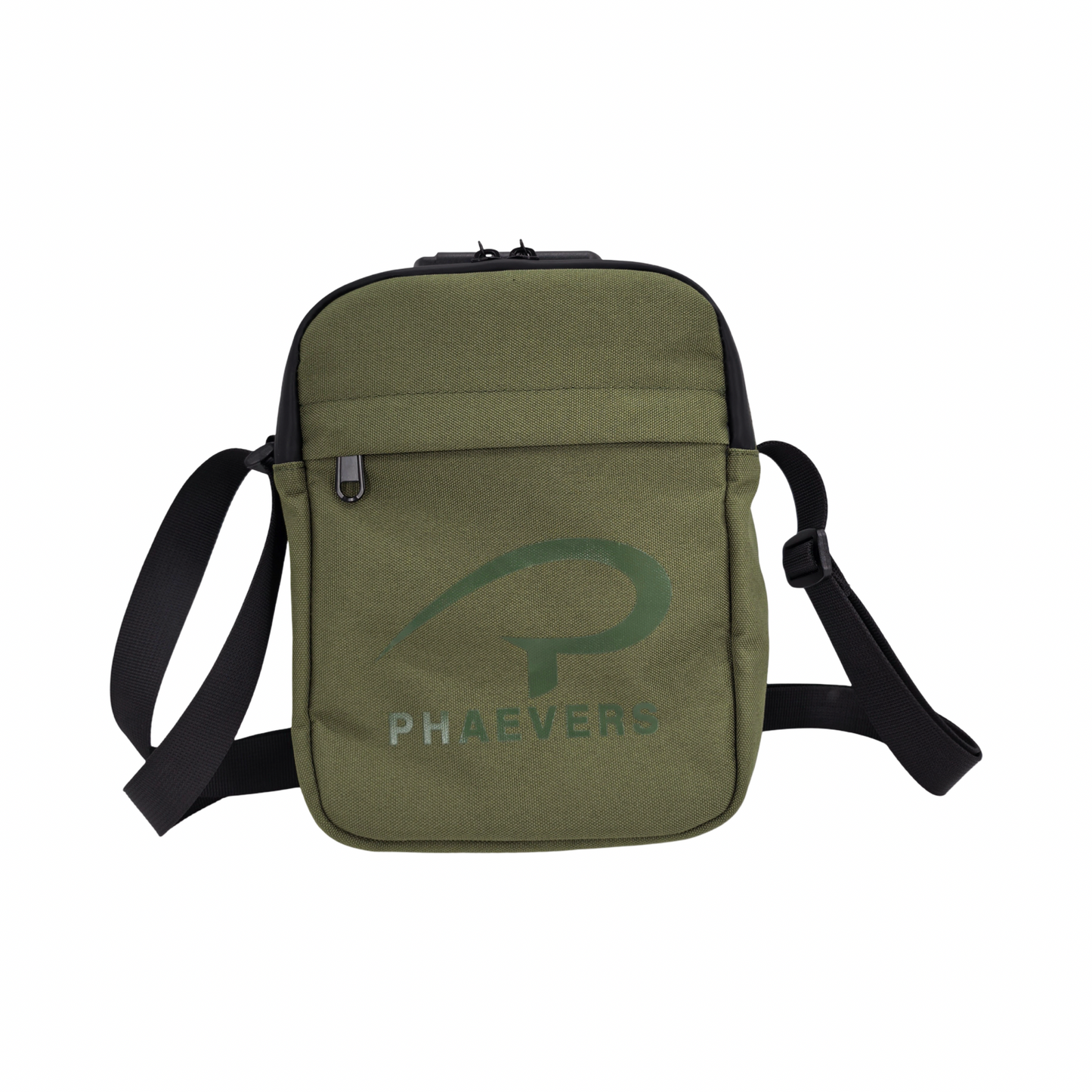 PHAEVERS Vault Crossbody - Odor-Resistant Travel Bag with Combo Lock, 9x7x3 in – Black, Orange, Maroon, Olive and Purple